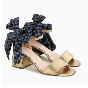 J.Crew Metallic Sandal with Ankle Strap